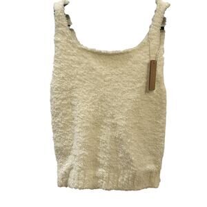NWT Skims Women's White Fluffy Tank Top Size 12-14